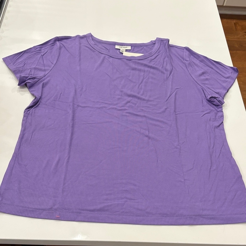 ON 34th Ribbed Tee Shirt, NWT. Size 2X